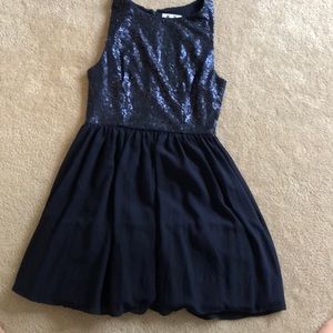 BB Dakota dress/ top covered with blue sequence